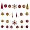 52ct. 6" Red & Gold Shatterproof Ornament Set